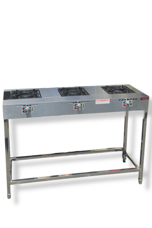 3 Burner stove stainless  steel